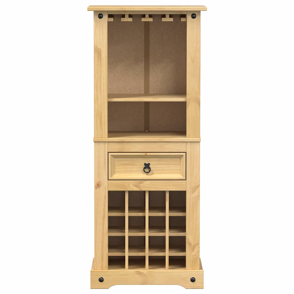 vidaXL Ραφιέρα Κρασιών Corona 56x35x134,5 εκ. από Μασίφ Ξύλο Πεύκου
