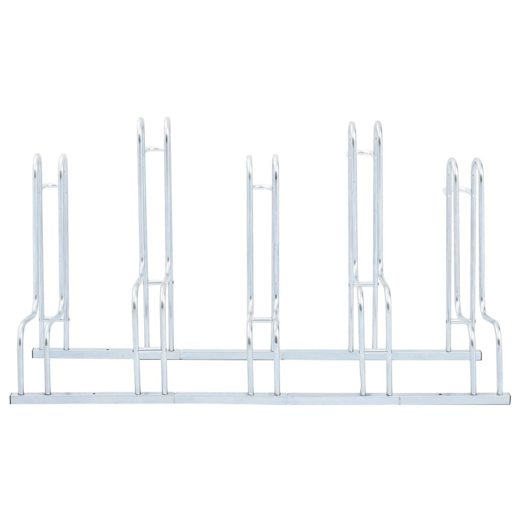 vidaXL Βάση Ποδηλάτου για 5 Ποδήλατα Επιδαπέδιο Γαλβανισμένο Χάλυβα