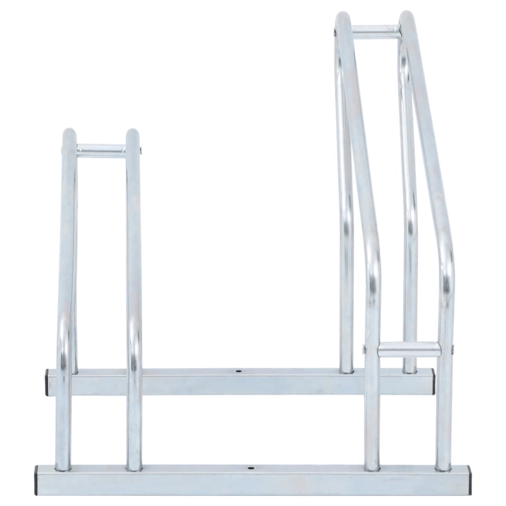 vidaXL Βάση Ποδηλάτου για 2 Ποδήλατα Επιδαπέδιο Γαλβανισμένο Χάλυβα