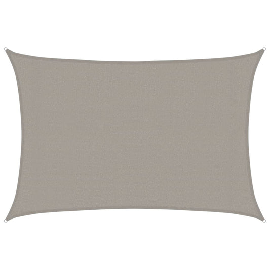 vidaXL Πανί Σκίασης Ορθογώνιο Ανοιχτό Γκρι 3x4 μ. HDPE 160 γρ./μ²