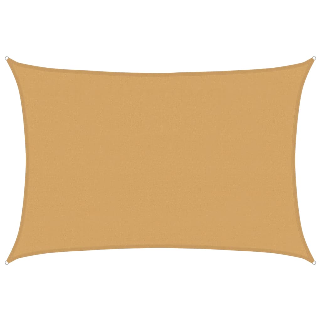 vidaXL Πανί Σκίασης Ορθογώνιο Άμμου 4x6 μ. HDPE 160 γρ./μ²