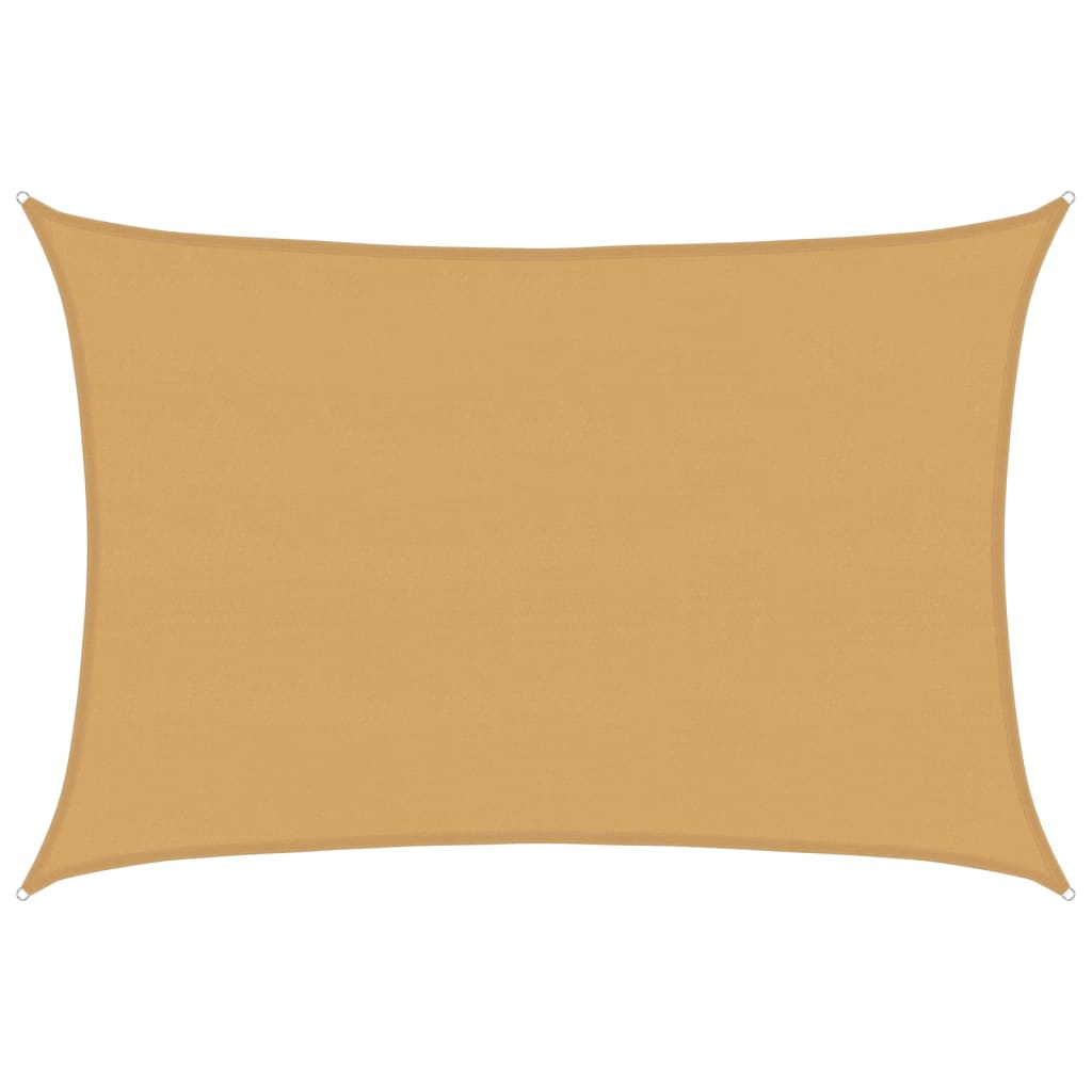 vidaXL Πανί Σκίασης Ορθογώνιο Άμμου 5x6 μ. HDPE 160 γρ./μ²