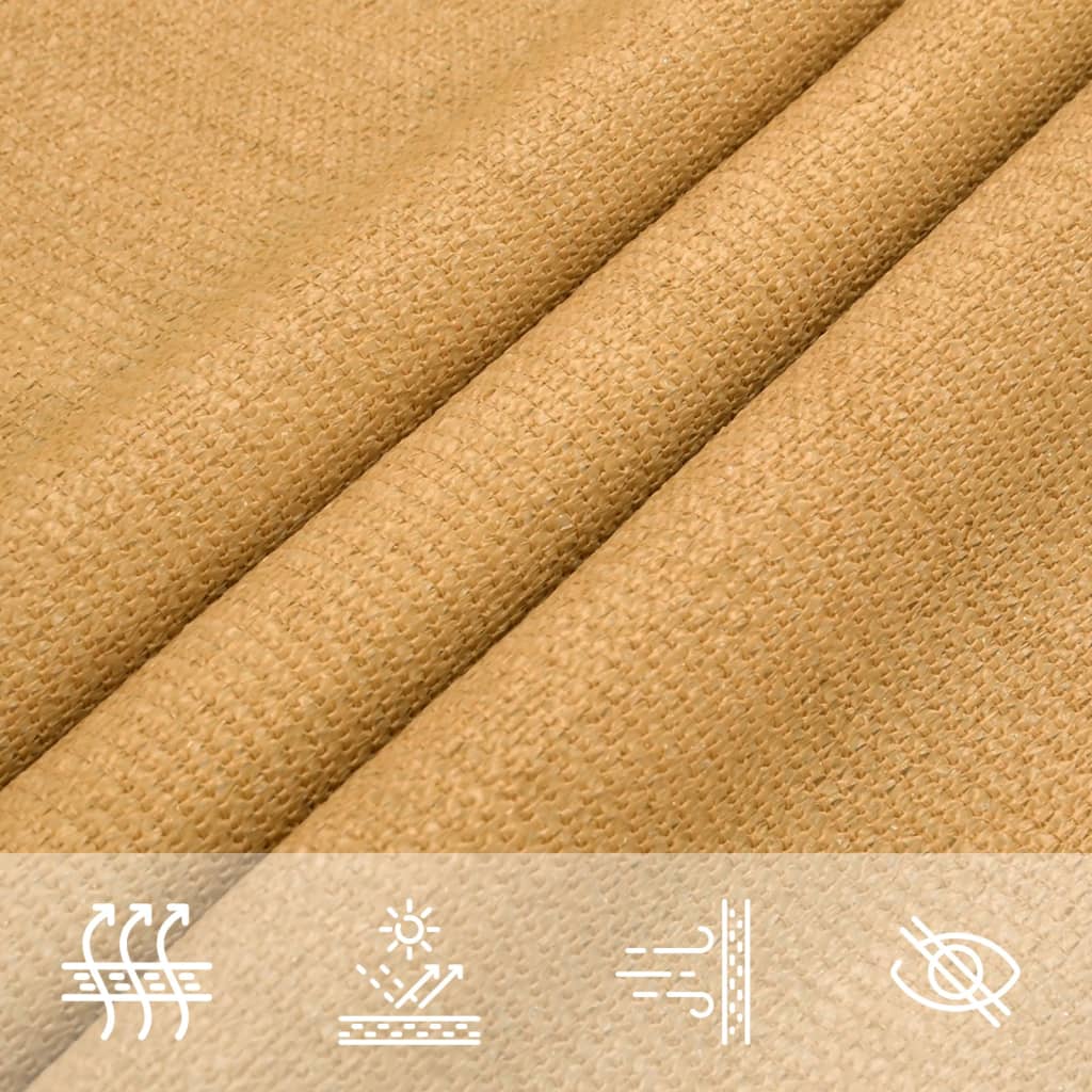 vidaXL Πανί Σκίασης Ορθογώνιο Άμμου 6x7 μ. HDPE 160 γρ./μ²