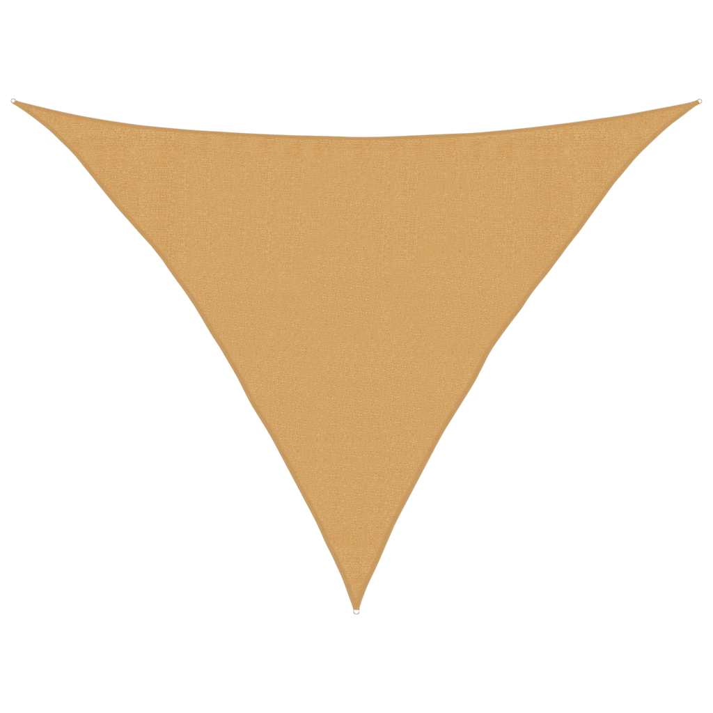 vidaXL Πανί Σκίασης 160 γρ./μ² Τριγωνικό Άμμος 3,5x3,5x4,9 μ. HDPE
