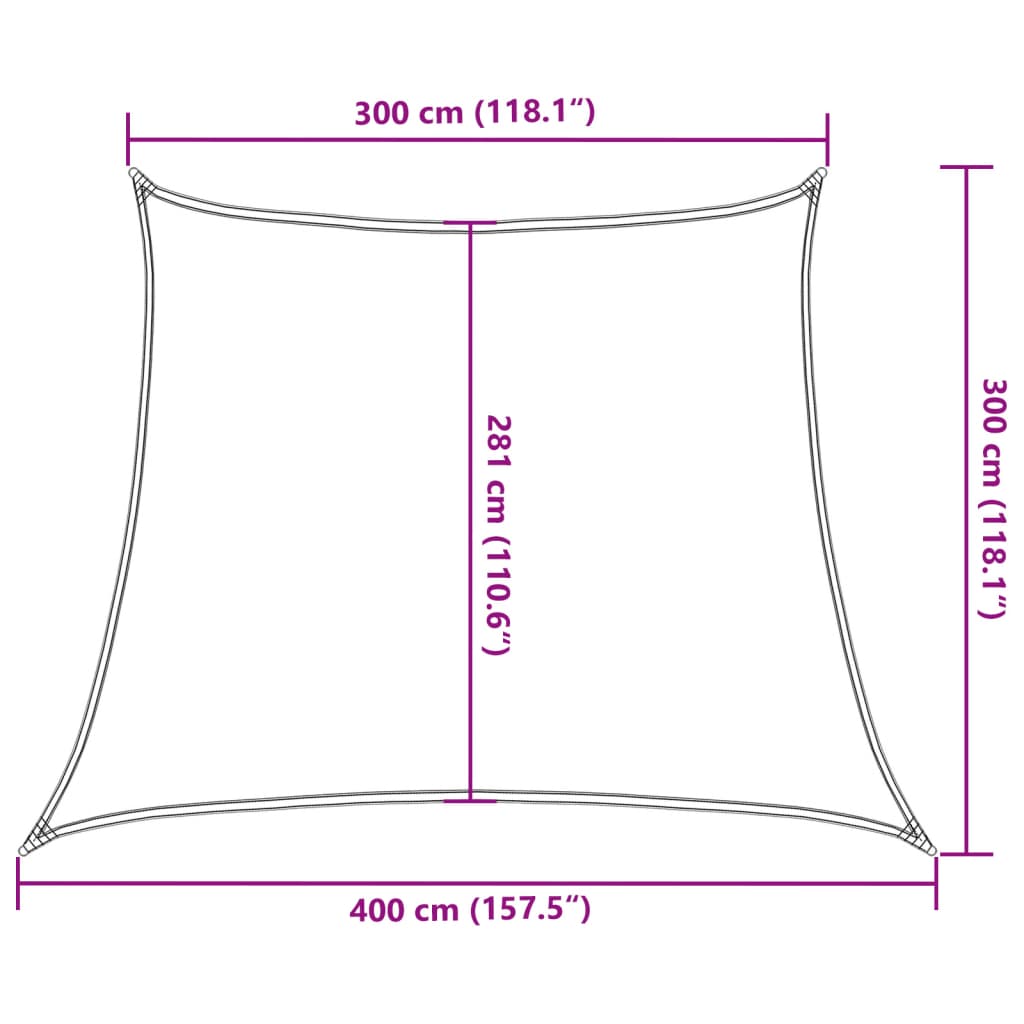 vidaXL Πανί Σκίασης 160 g/m² Τραπέζιο Άμμος 3/4x3 μ. HDPE