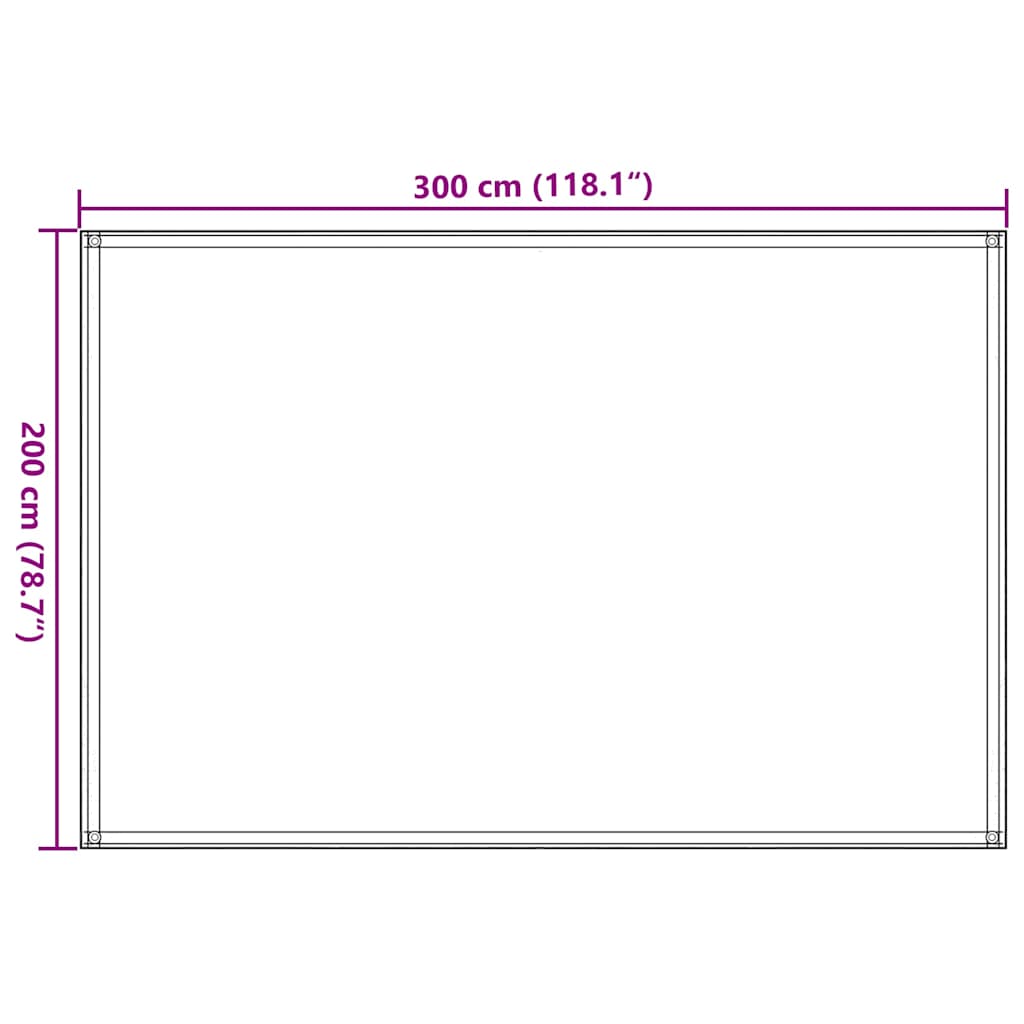 vidaXL Χαλί Σκηνής Ανοιχτό Πράσινο 200x300 εκ. από HDPE