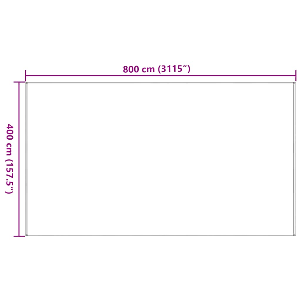 vidaXL Χαλί Σκηνής Ανοιχτό Πράσινο 400 x 800 εκ. από HDPE