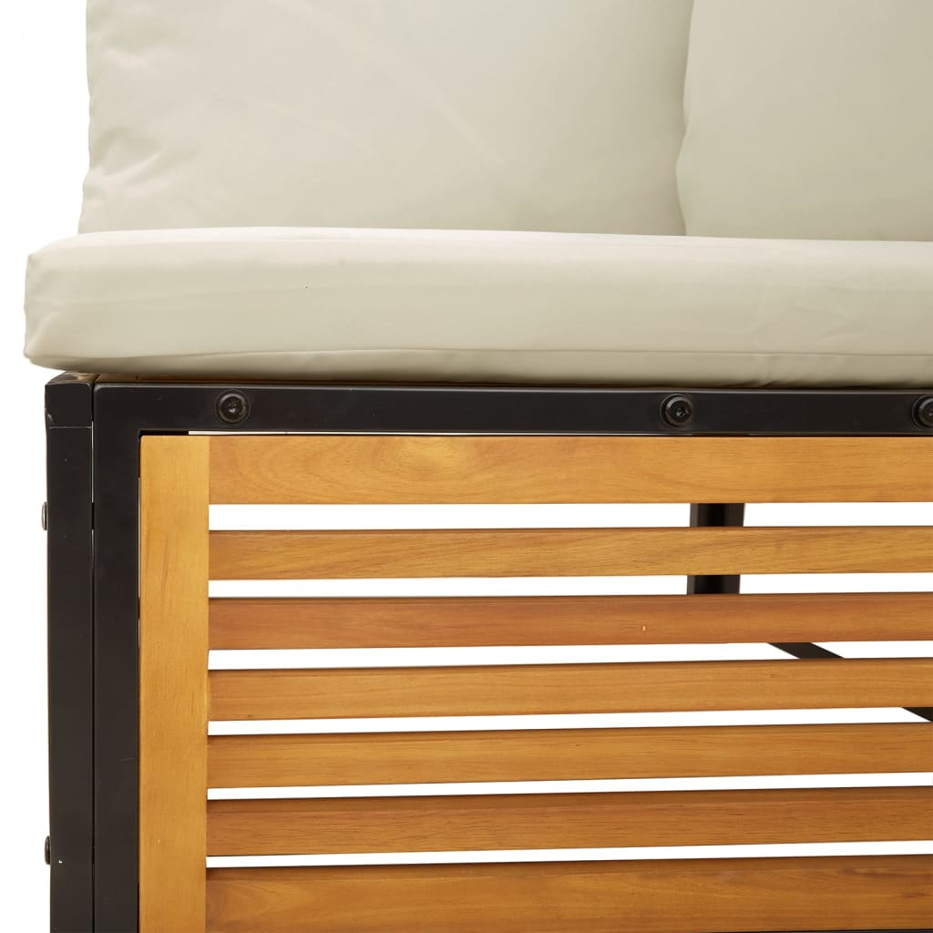 vidaXL Σαλόνι Κήπου Σετ 7 Τεμαχίων από Μασίφ Ξύλο Ακακίας με Μαξιλάρια