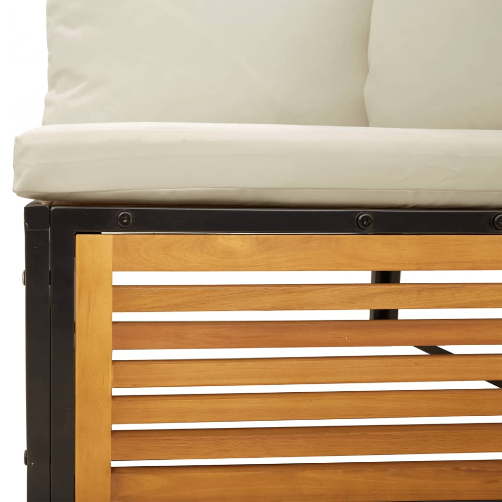 vidaXL Σαλόνι Κήπου 4 Τεμαχίων από Μασίφ Ξύλο Ακακίας με Μαξιλάρια