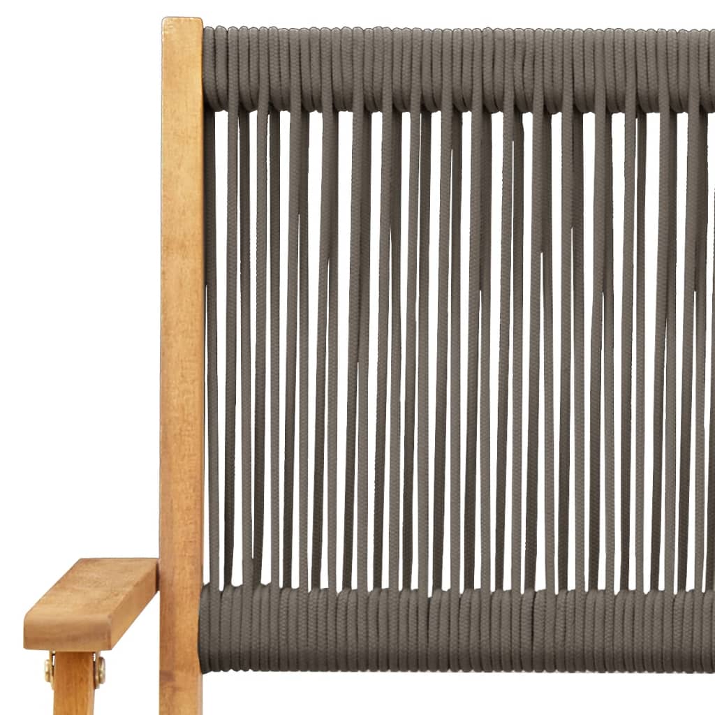 vidaXL Καρέκλες Κήπου Πτυσσόμενες 6 τεμ. Γκρι από Μασίφ Ξύλο Ακακίας