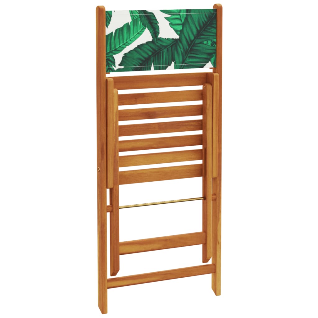 vidaXL Καρέκλες Κήπου Πτυσσόμενες 6 Τεμ. Πράσινο Ύφασμα/Μασίφ Ξύλο