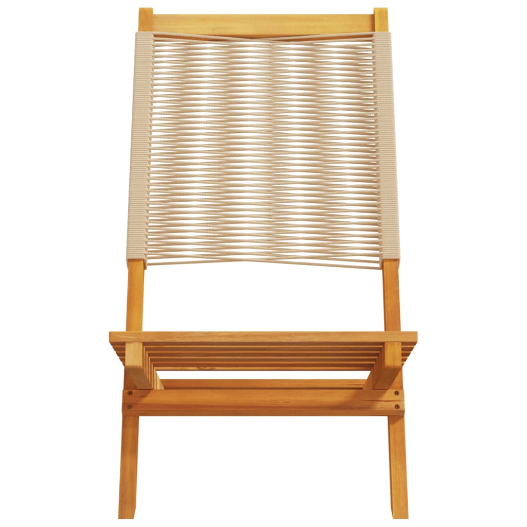 vidaXL Καρέκλες Κήπου Πτυσσόμενες 8 τεμ. Μπεζ από Μασίφ Ξύλο Ακακίας