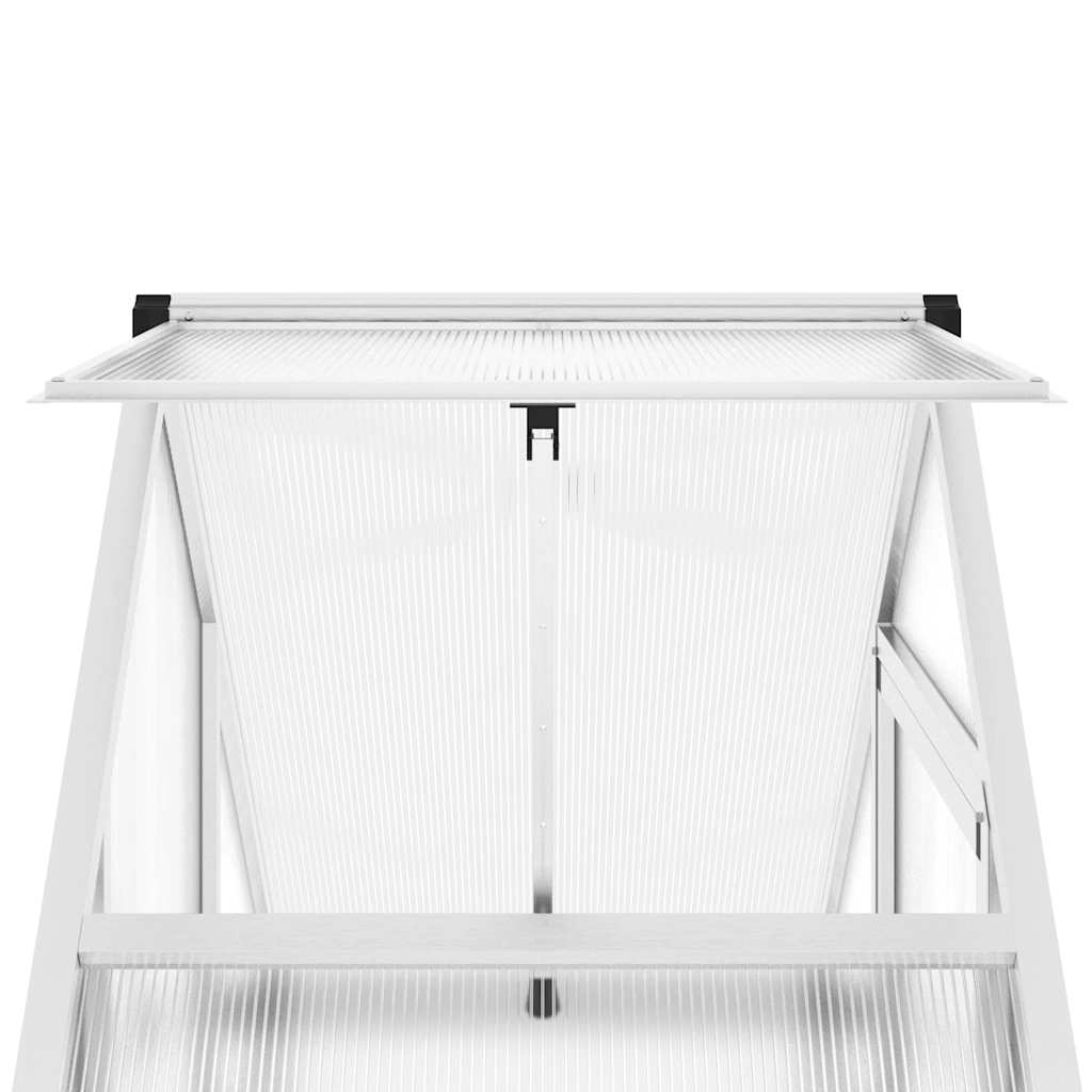 vidaXL Θερμοκήπιο με Πλαίσιο Βάσης Ασημί 169x58x195 εκ. Αλουμινίου