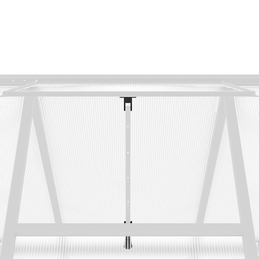 vidaXL Θερμοκήπιο με Πλαίσιο Βάσης Ασημί 169x169x195 εκ. Αλουμίνιο