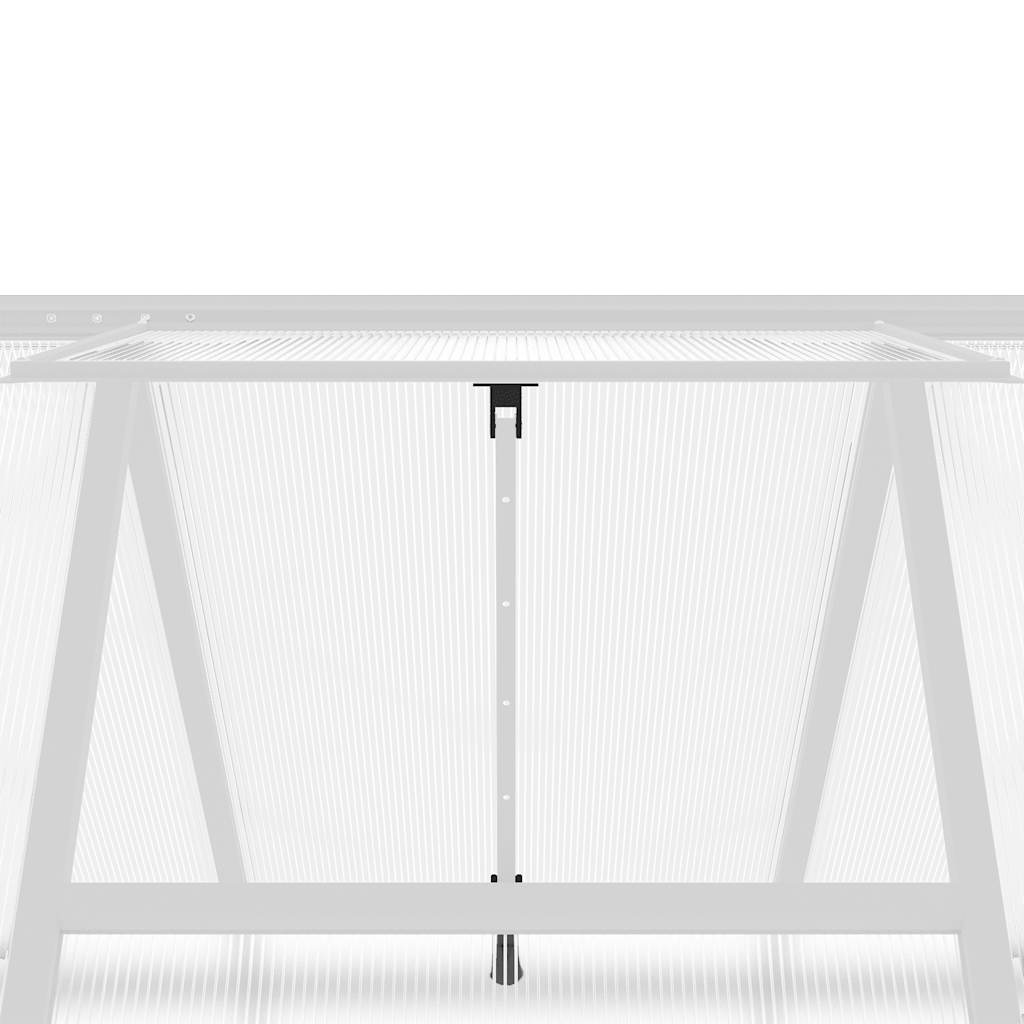 vidaXL Θερμοκήπιο με Πλαίσιο Βάσης Ασημί 169x169x202 εκ. Αλουμίνιο