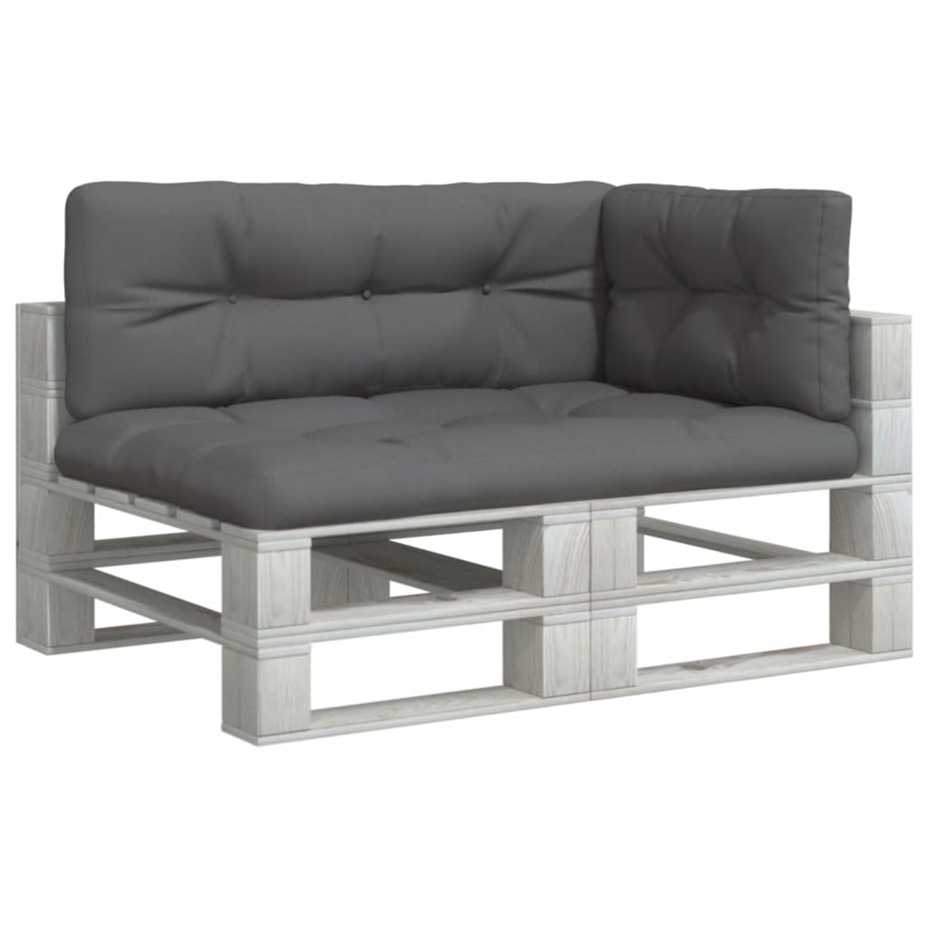 vidaXL Μαξιλάρια Καναπέ Παλέτας 3 τεμ. Ανθρακί Υφασμάτινα