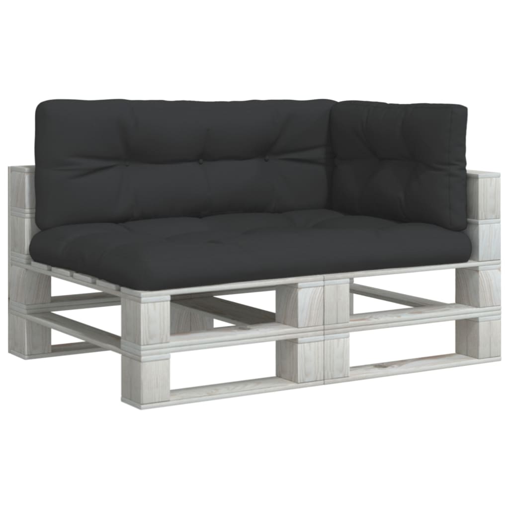 vidaXL Μαξιλάρια Παλέτας 3 τεμ. Μαύρα Υφασμάτινα