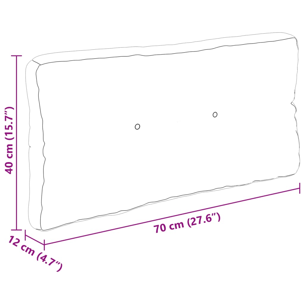 vidaXL Μαξιλάρια Παλέτας 7 τεμ. Μαύρα Υφασμάτινα