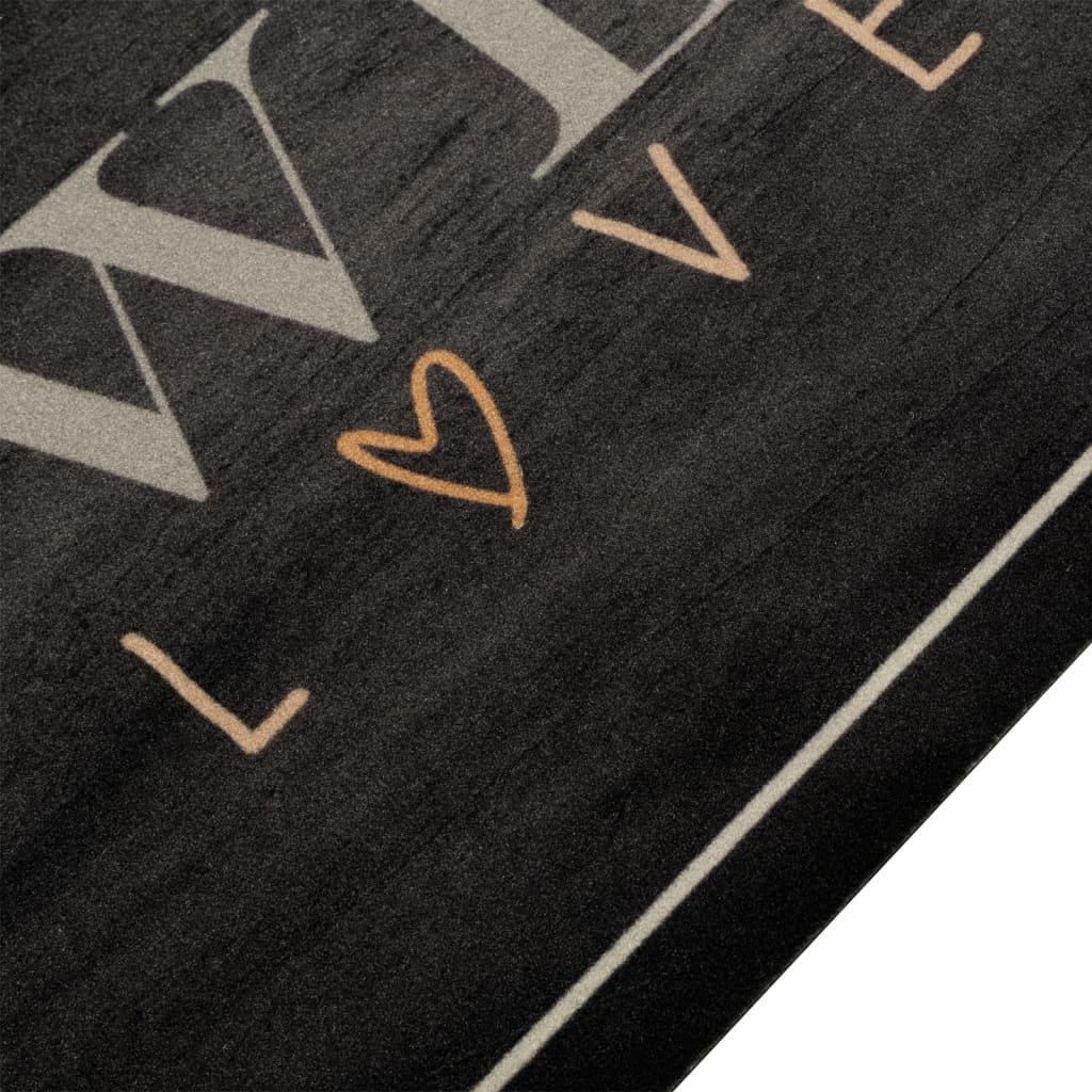 vidaXL Χαλί Κουζίνας Πλενόμενο Επιγραφή Coffee 60x180 εκ. Βελούδο