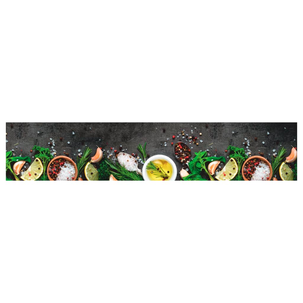 vidaXL Χαλί Κουζίνας Πλενόμενο Σχέδιο Μπαχαρικά 60 x 300 εκ. Βελούδινο