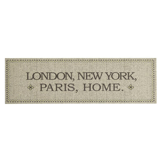 vidaXL Χαλί Κουζίνας Πλενόμενο Σχέδιο Capital Home 45x150 εκ. Βελούδο