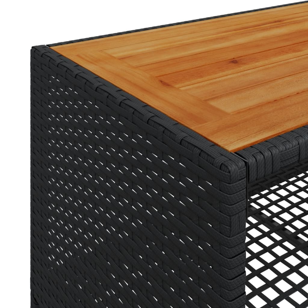 vidaXL Σαλόνι Κήπου Σετ 4 Τεμαχίων με Μαξιλάρια Μαύρο Συνθετικό Ρατάν