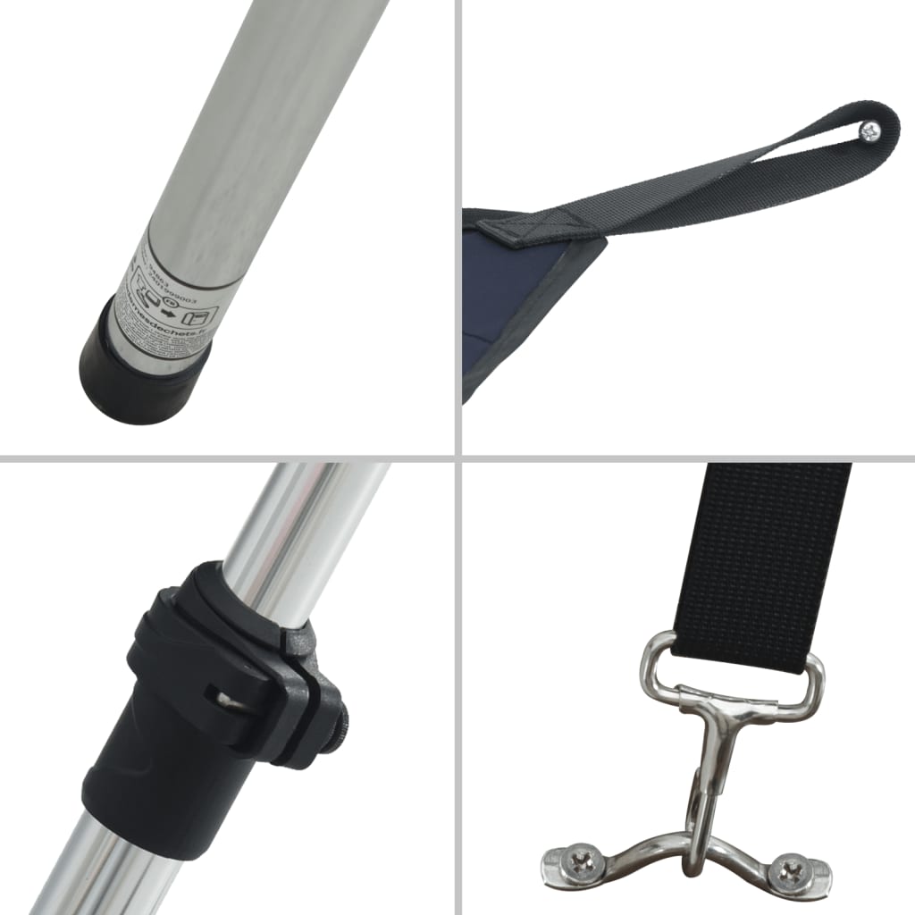 vidaXL Επέκταση Σκιάστρου Σετ Σχήμα Τ Μπλε 170x170x(113-182,5) εκ.