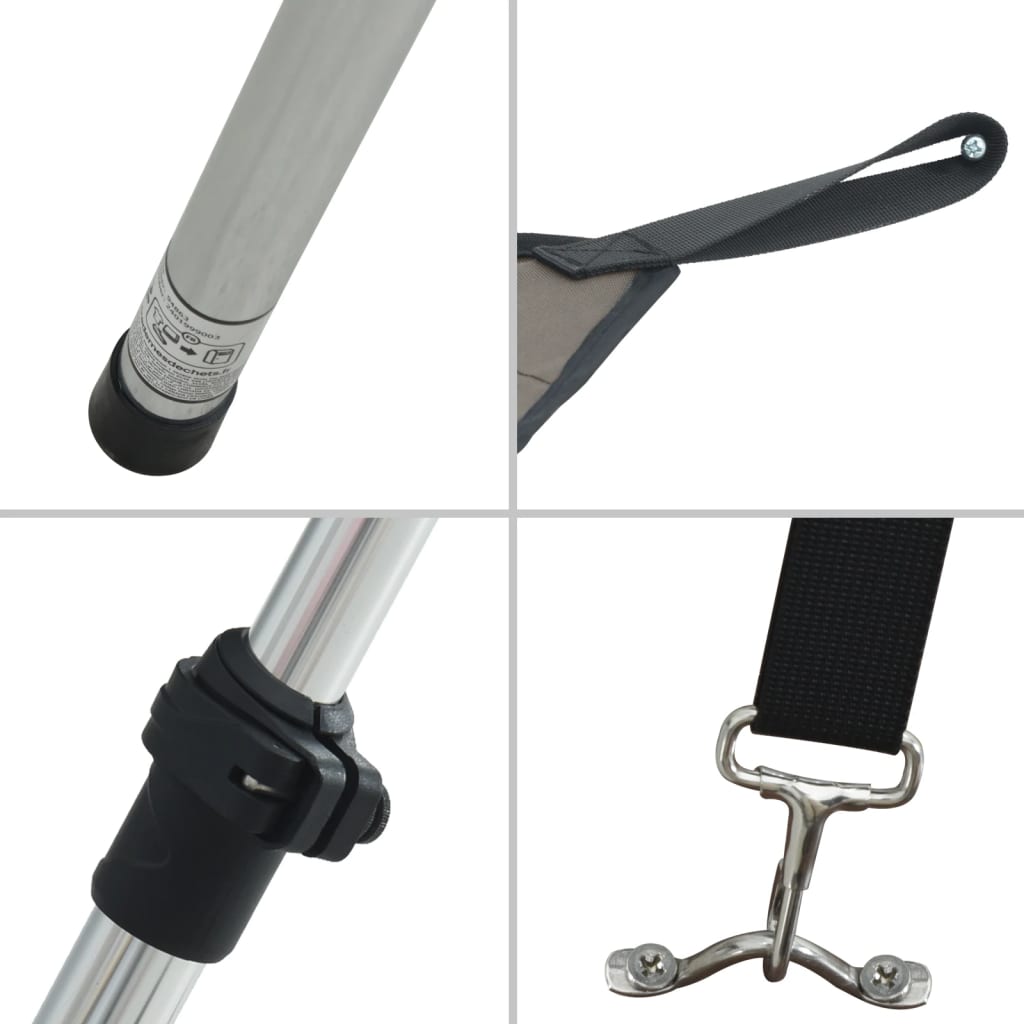 vidaXL Επέκταση Σκιάστρου Σετ Σχήμα Τ Ανθρακί 170x170x(113-182,5) εκ.