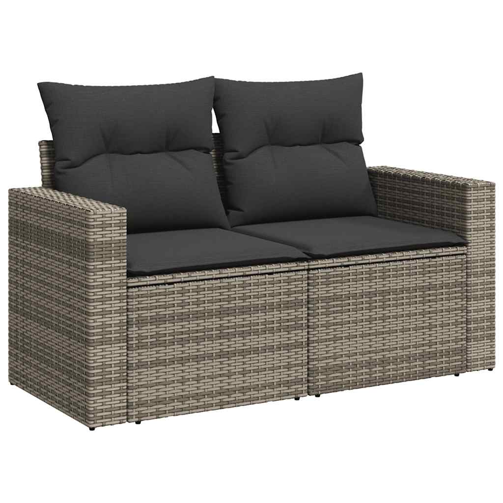 vidaXL Σαλόνι Κήπου 10 Τεμαχίων Αν. Γκρι Συνθετικό Ρατάν με Μαξιλάρια
