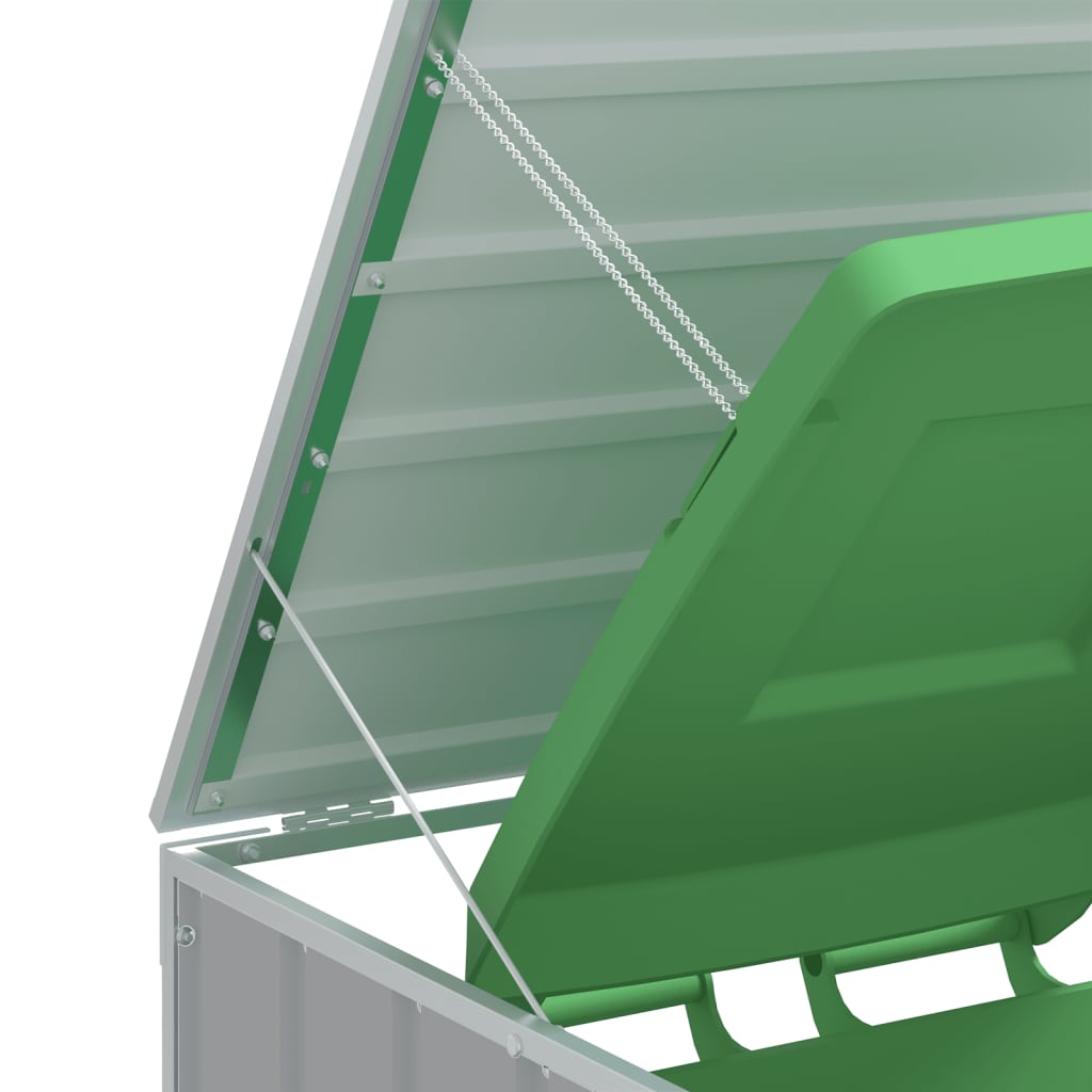 vidaXL Πλαίσιο Κάδου Απορριμμάτων 1 Κάδος Γκρι 72x81x115 εκ. Ατσάλι