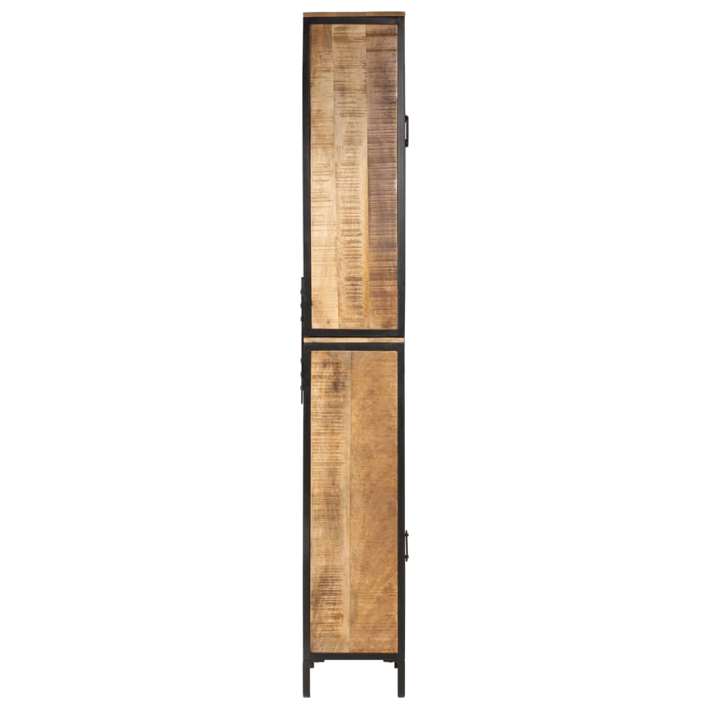 vidaXL Ντουλάπι Μπάνιου 40 x 27 x 180 εκ. Σίδηρο και Μασίφ Ξύλο Μάνγκο