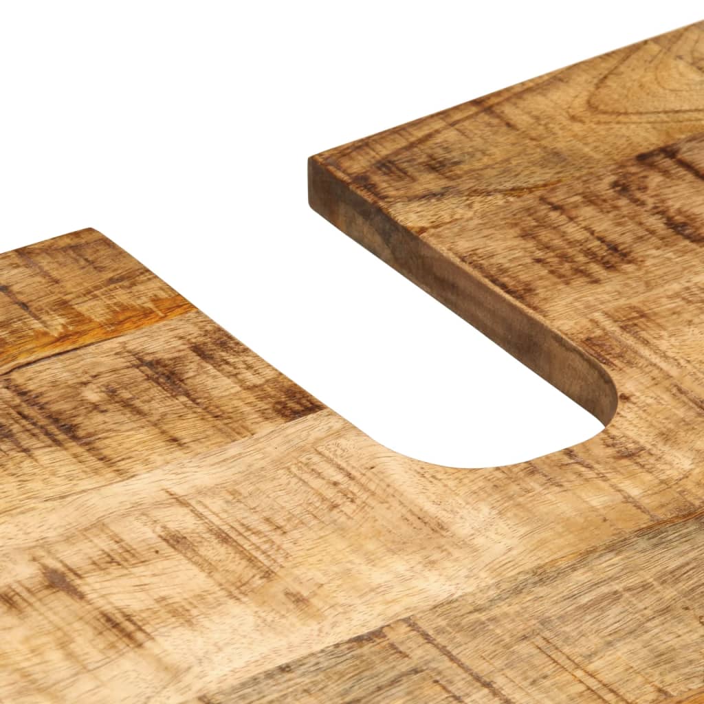 vidaXL Έπιπλα Μπάνιου Σετ 3 Τεμαχίων από Μασίφ Ακατέργαστο Ξύλο Μάνγκο