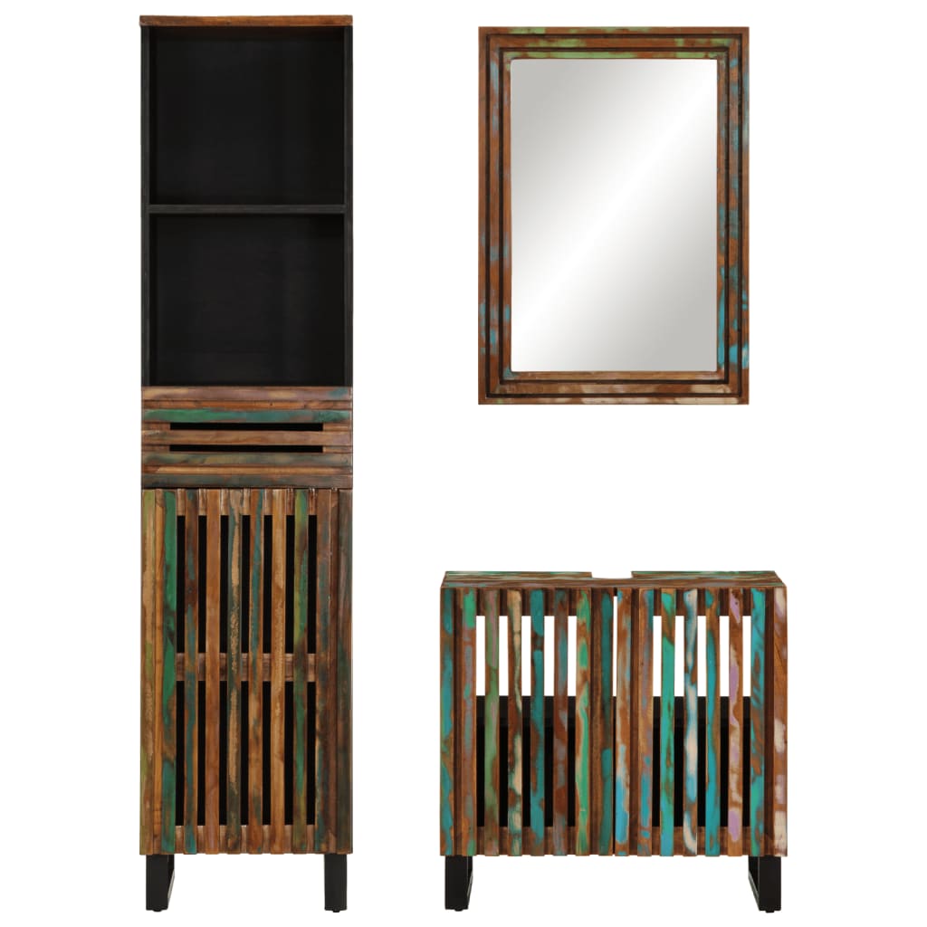 vidaXL Έπιπλα Μπάνιου Σετ 3 Τεμαχίων από Μασίφ Ξύλο Ακακίας