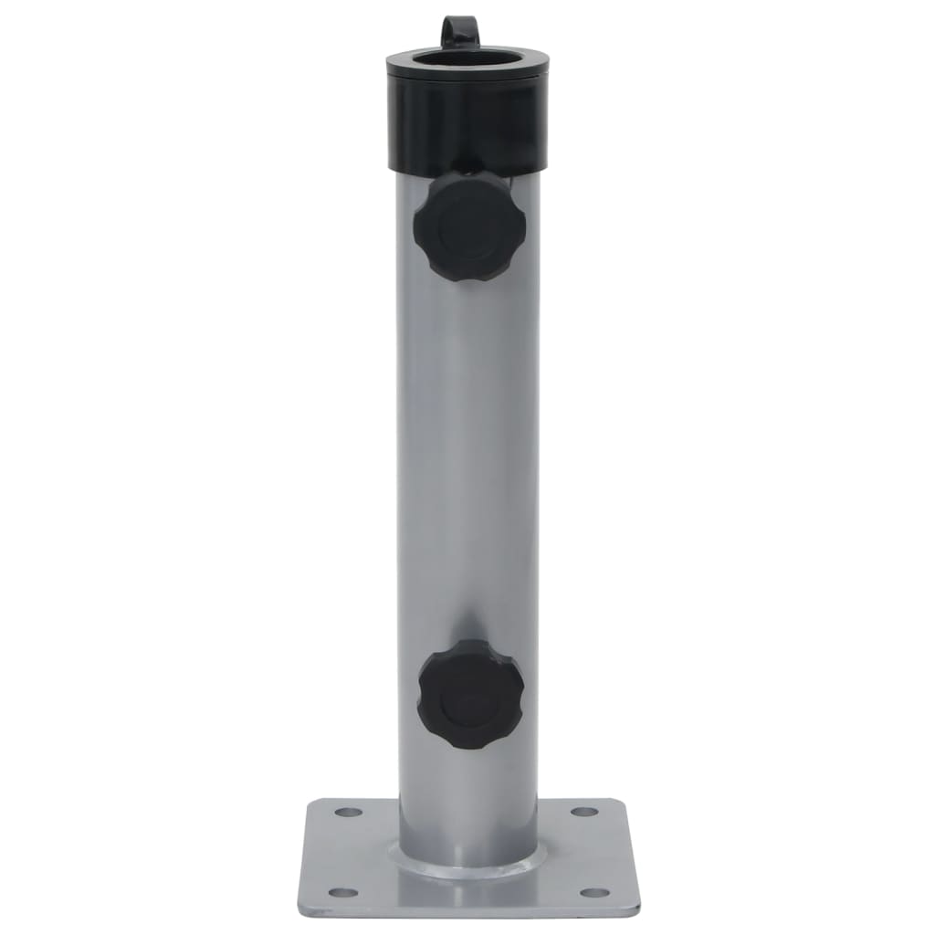 vidaXL Βάση Ομπρέλας Ασημί για Ιστό Ø38/48 Ατσάλι