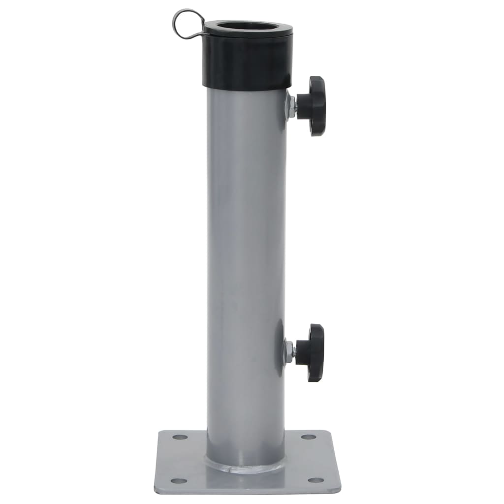 vidaXL Βάση Ομπρέλας Ασημί για Ιστό Ø38/48 Ατσάλι