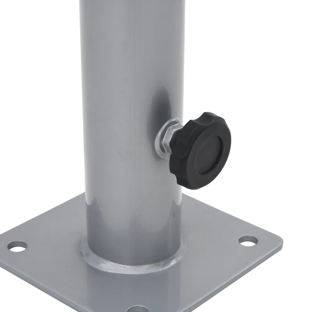 vidaXL Βάση Ομπρέλας Ασημί για Ιστό Ø38/48 Ατσάλι