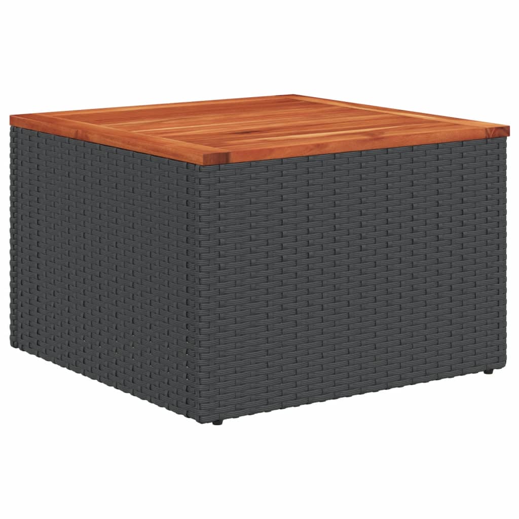 vidaXL Καναπές Σετ 8 Τεμαχίων Μαύρο Συνθετικό Ρατάν με Μαξιλάρια