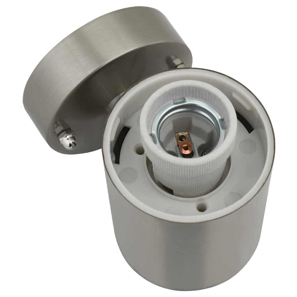 vidaXL Επιτοίχιο φωτιστικό εξωτερικού χώρου Ασημί 12 x 7.5 x 27 εκ