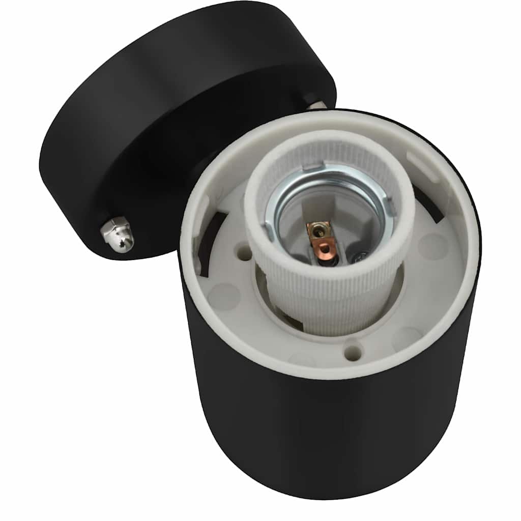 vidaXL Εξωτερικά Φωτιστικά Τοίχου 2 pcs Μαύρο 12 x 7.5 x 27 εκ