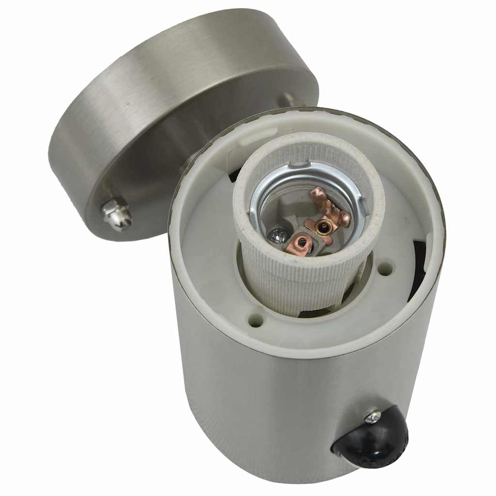 vidaXL Εξωτερικά Φωτιστικά Τοίχου 2 pcs Ασημί 12 x 7.5 x 29 εκ