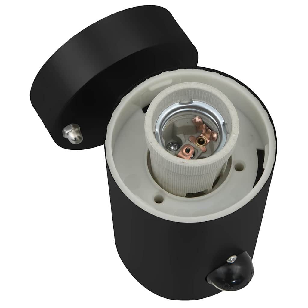 vidaXL Εξωτερικά Φωτιστικά Τοίχου 2 pcs Μαύρο 12 x 7.5 x 29 εκ