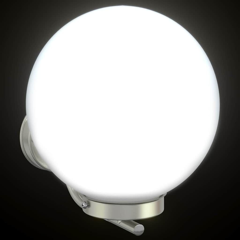 vidaXL Επιτοίχιο φωτιστικό εξωτερικού χώρου Ασημί 29 x 25 x 33 εκ.