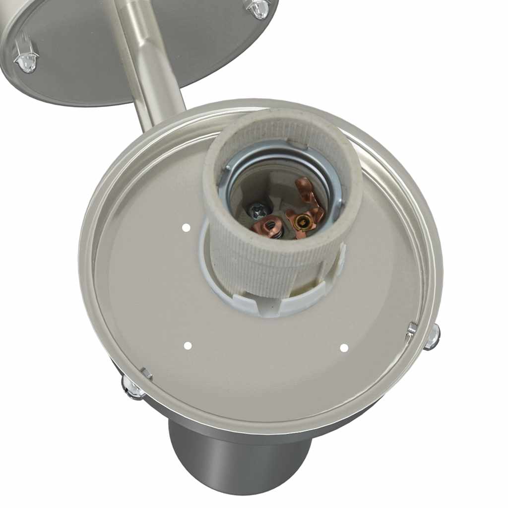 vidaXL Εξωτερικά Φωτιστικά Τοίχου 2 pcs Ασημί 28 x 25 x 38 εκ