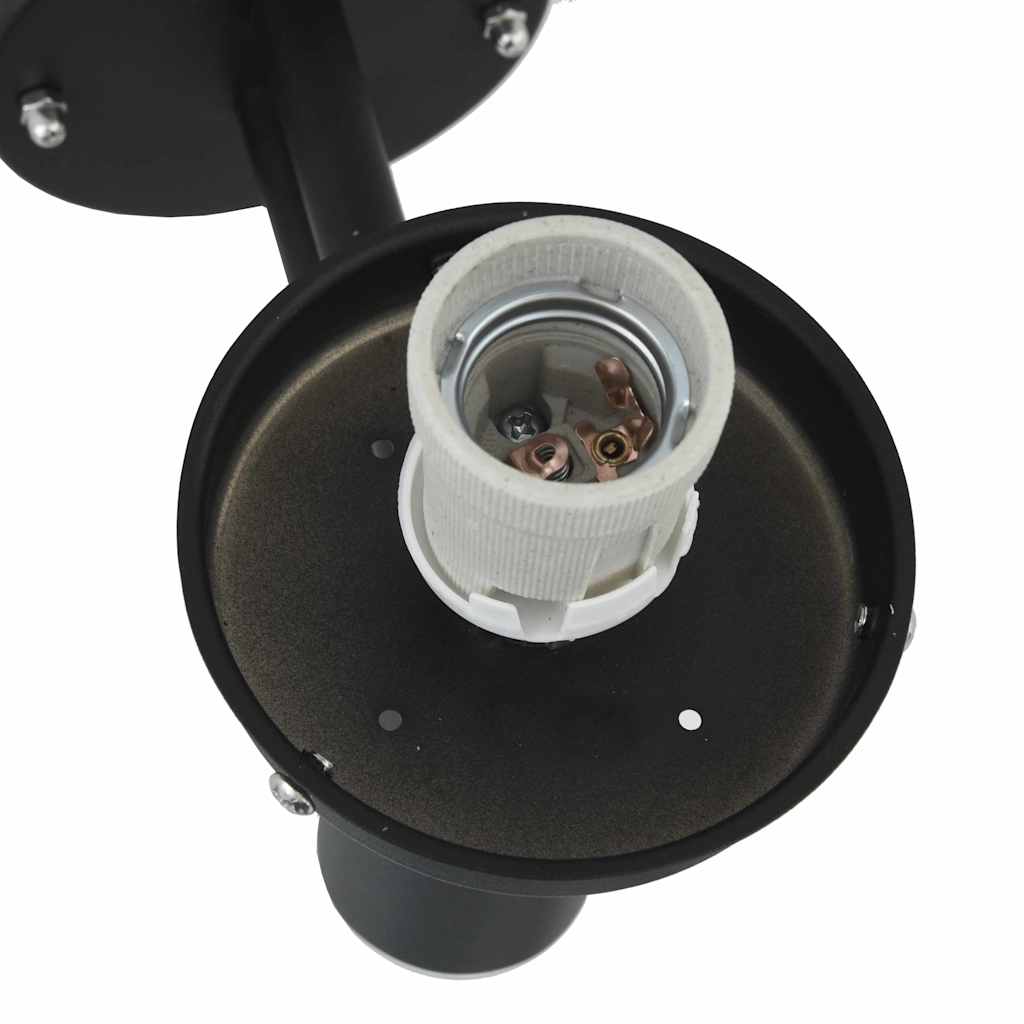 vidaXL Εξωτερικά Φωτιστικά Τοίχου 2 pcs Μαύρο 28 x 25 x 38 εκ