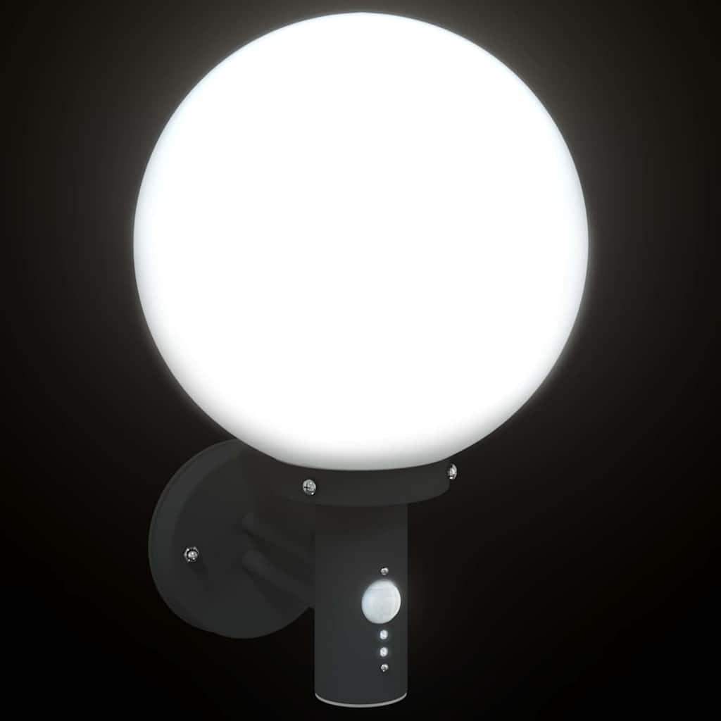 vidaXL Φωτιστικό Τοίχου Για Εξωτερικούς Χώρους Μαύρο 28 x 25 x 38 εκ