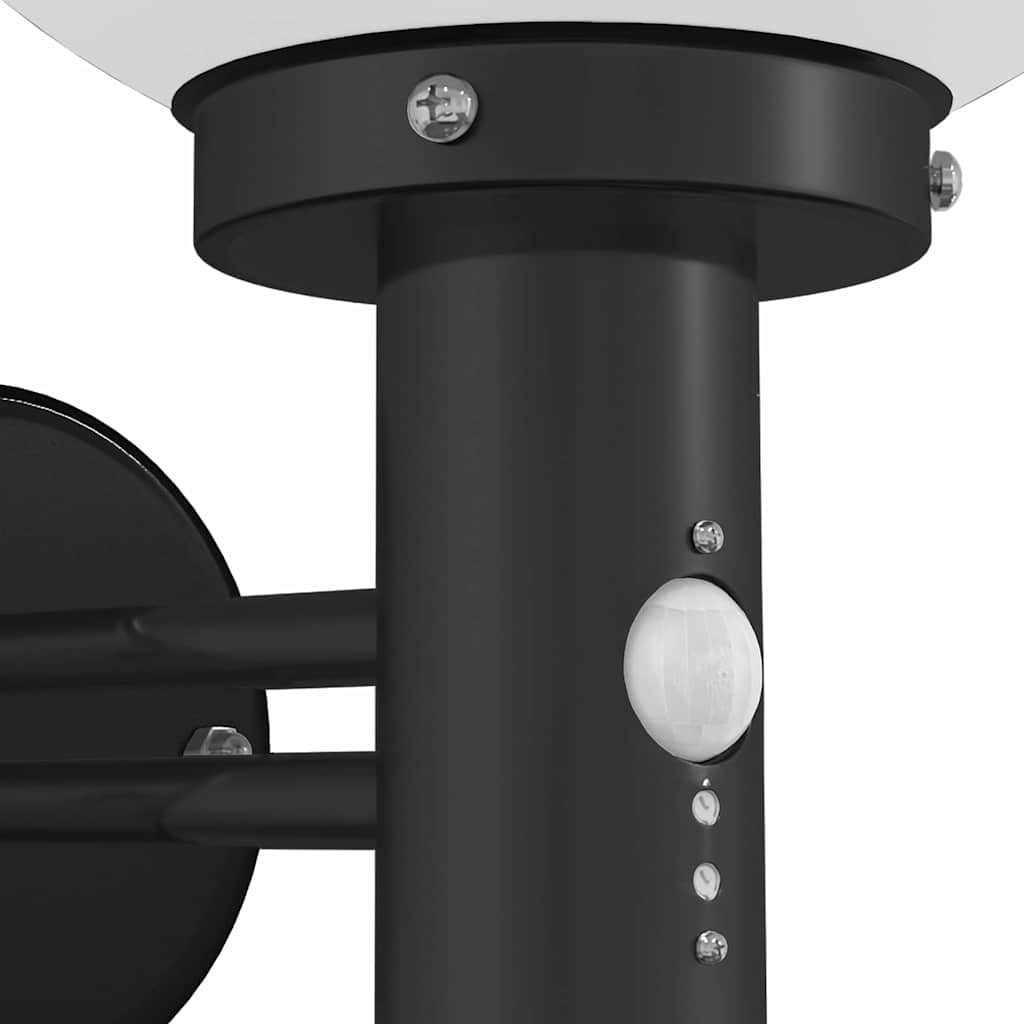 vidaXL Εξωτερικά Φωτιστικά Τοίχου 2 pcs Μαύρο 28 x 25 x 38 εκ