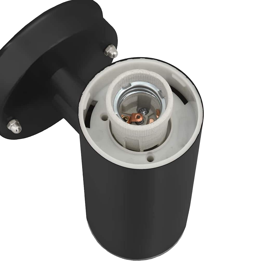 vidaXL Φωτιστικό Τοίχου Για Εξωτερικούς Χώρους 2 pcs Μαύρο