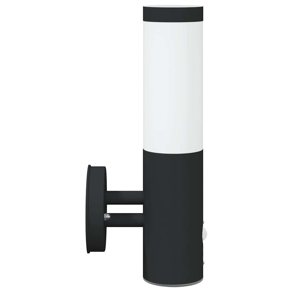 vidaXL Φωτιστικό Τοίχου Για Εξωτερικούς Χώρους 2 pcs Μαύρο