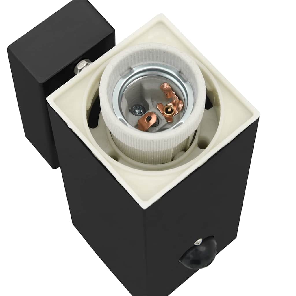 vidaXL Εξωτερικά Φωτιστικά Τοίχου 2 pcs Μαύρο 10.5 x 6 x 35 εκ.
