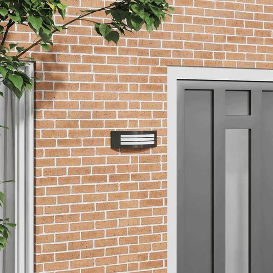 vidaXL Επιτοίχιο φωτιστικό εξωτερικού χώρου Μαύρο 32 x 10 x 10 εκ